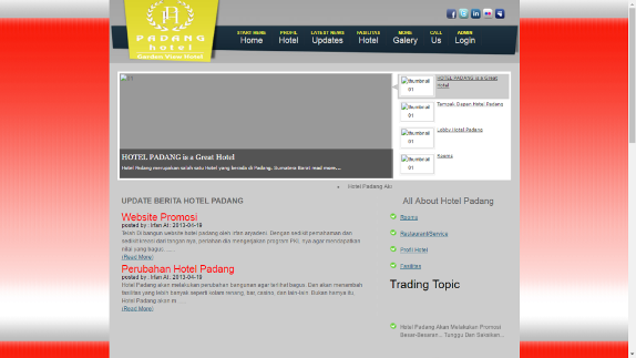 Download Website Profile Hotel Padang.