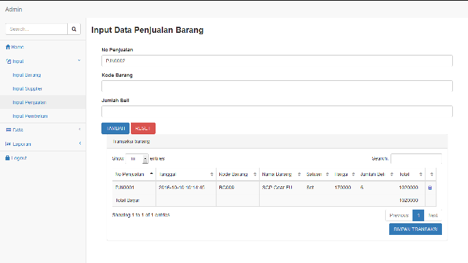 Aplikasi Sistem Kasir Sederhana Pada Bengkel Dengan PHP Mysql Free