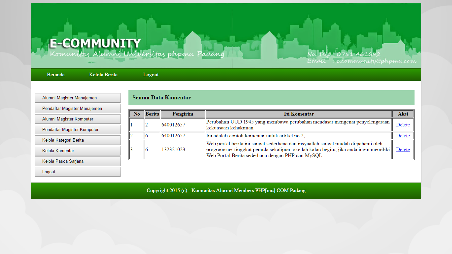 Download Aplikasi E-community Alumni Online