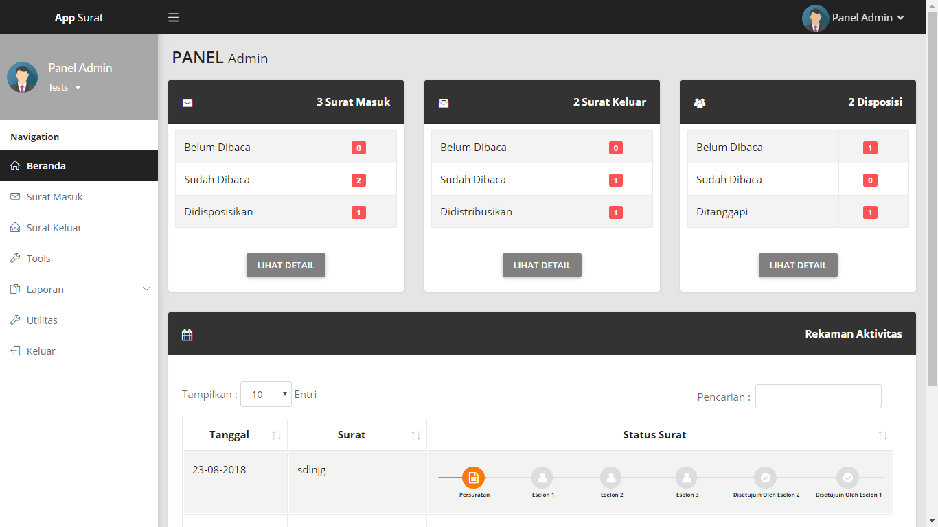 Source Code Aplikasi Surat Berbasis Web Responsive