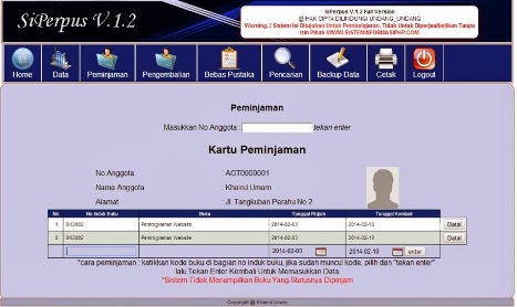 Download Aplikasi Sistem Informasi Perpustakaan Berbasis Web