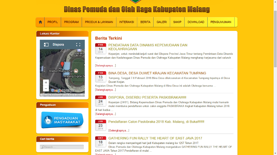 Download Website Profile DISPORA  Kab.Malang