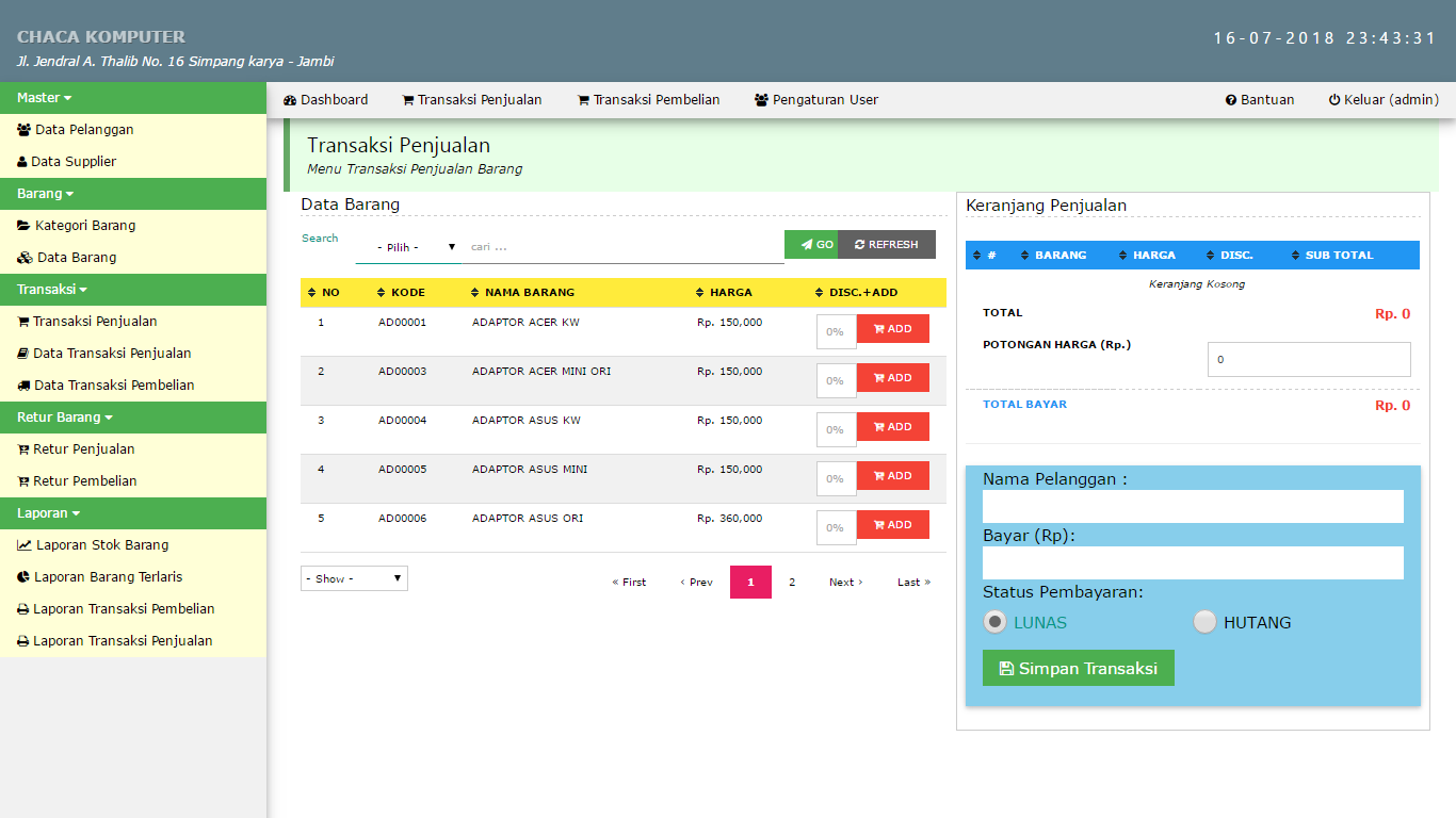 Download Aplikasi Penjualan Dengan Php Dan Mysql Online