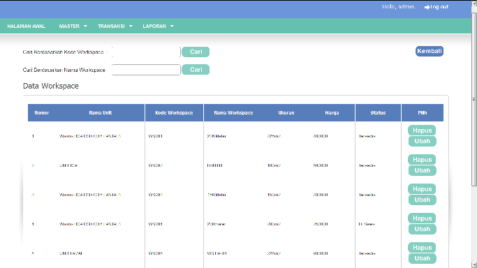 Aplikasi Sistem Informasi Pengolaan Gedung Berbasis Web 