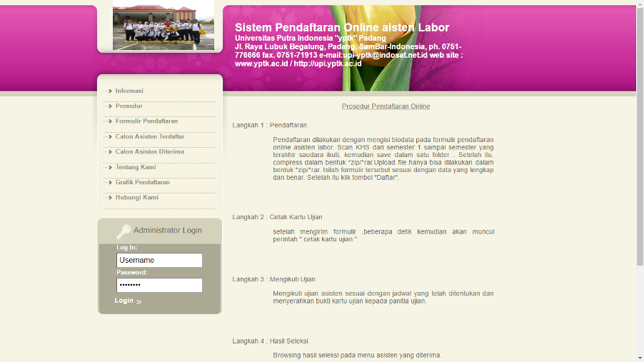 Download Aplikasi Sistem Pendaftaran Asisten Online