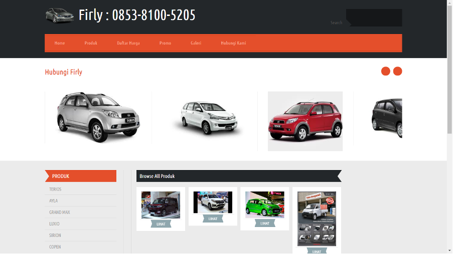 Download Web Profile Promosi Mobil Dengan Codeigniter 