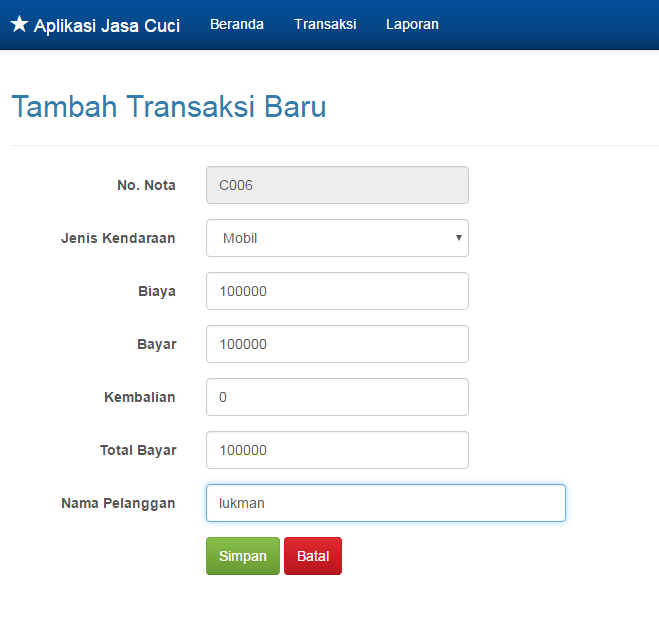 Download Source Code Aplikasi Sistem Kasir Jasa Cuci Mobil & Motor Dengan Codeigniter