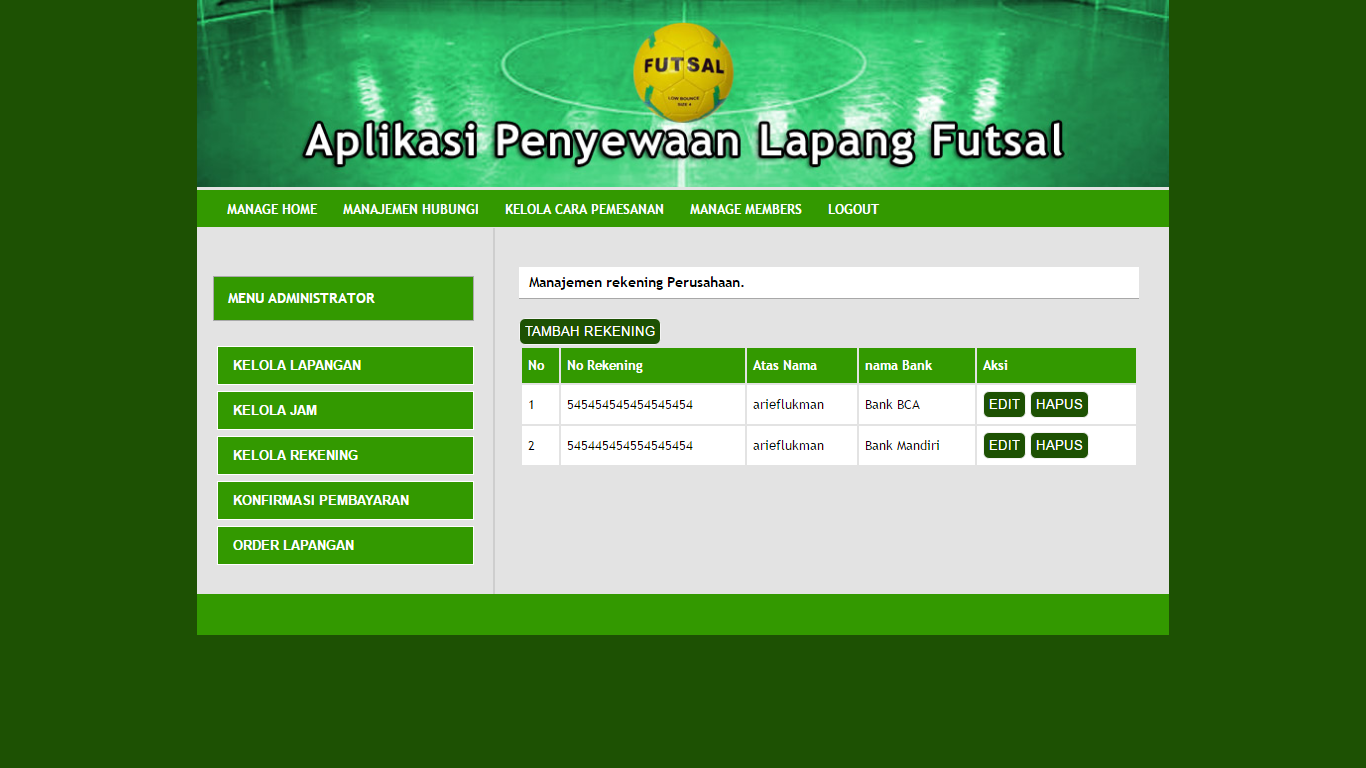 Download Source Code Aplikasi Penyewaan Lapangan Futsal Berbasis Php