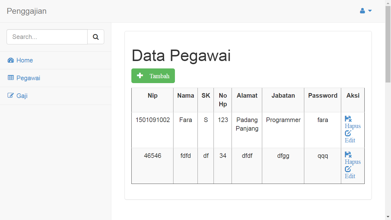 Source Code Aplikasi Sistem Penggajian Karyawan Dengan Php Mysql