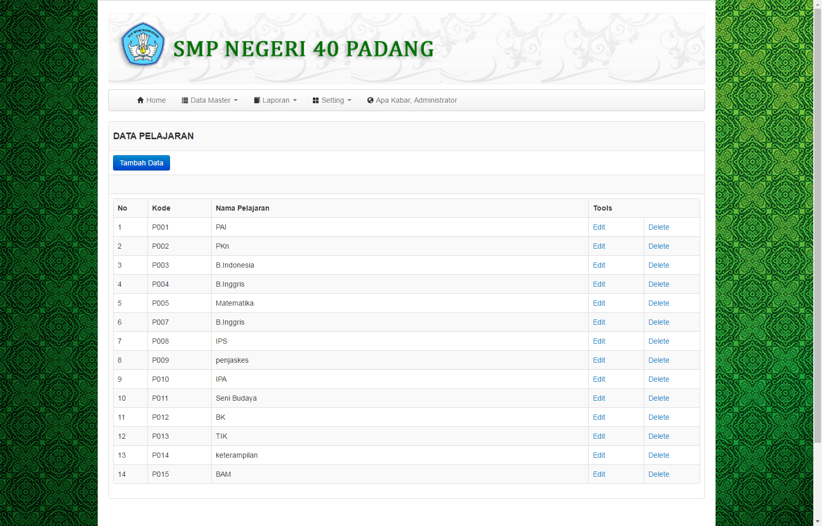 Download Source Code Aplikasi Sistem Penjadwalan Mata Pelajaran Smp Dengan Codeigniter