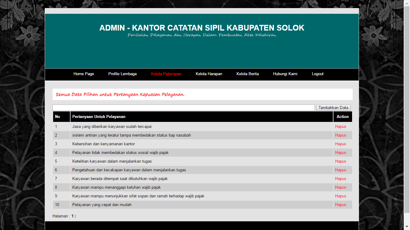 Download Source Code Aplikasi Penilaian Pelayanan Dalam Pembuatan Akta Dengan Codeigniter