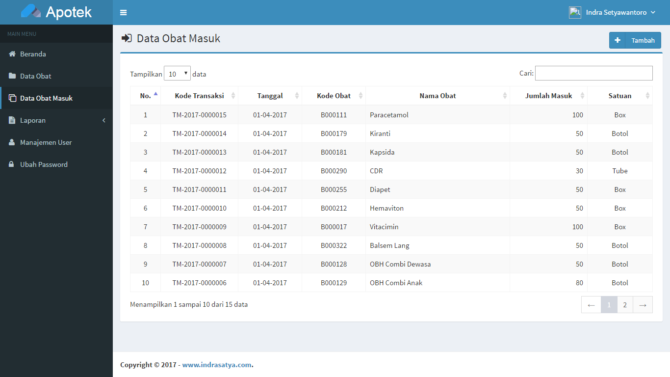 Download Source Code Aplikasi Persediaan Obat Berbasis Codeigniter