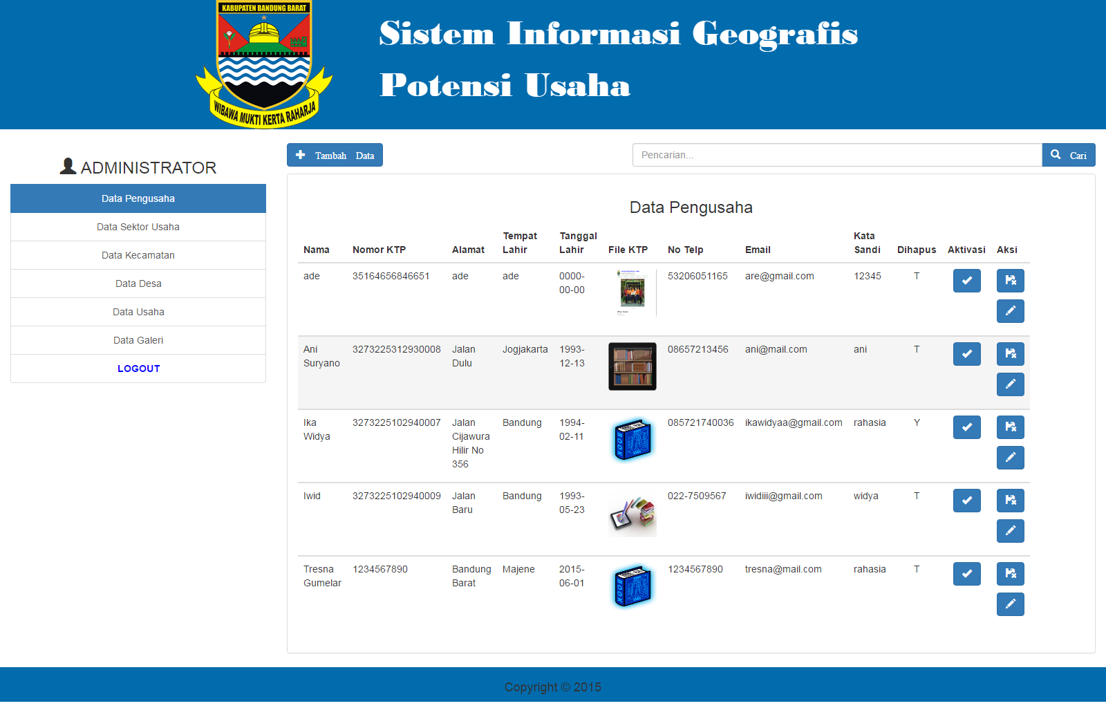 Download Source Code Aplikasi Sig Potensi Usaha Kota Dengan Php Mysql