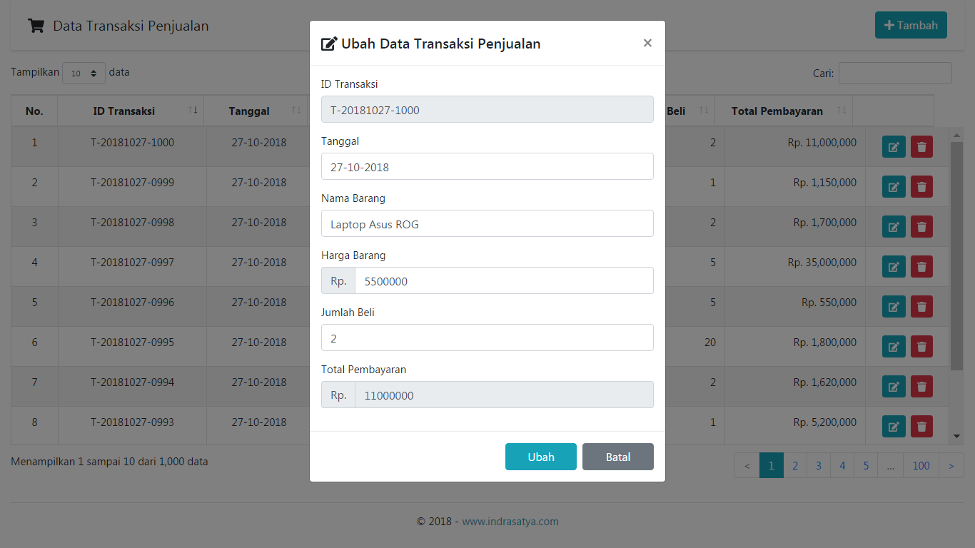 Download Source Code Aplikasi Sistem Transaksi Penjualan